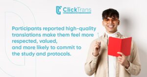 Participants reported high-quality translations make them feel more respected