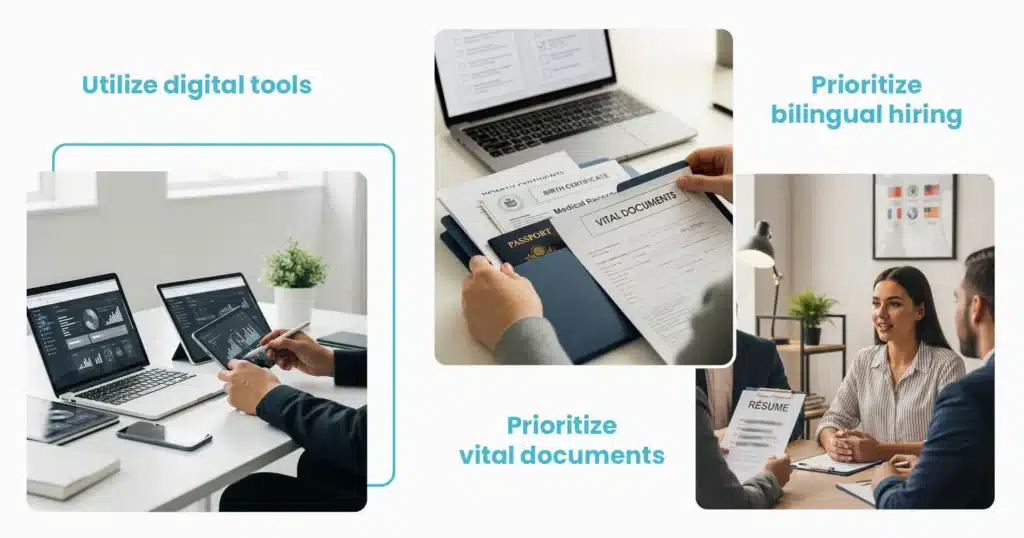5 sections of a language access plan