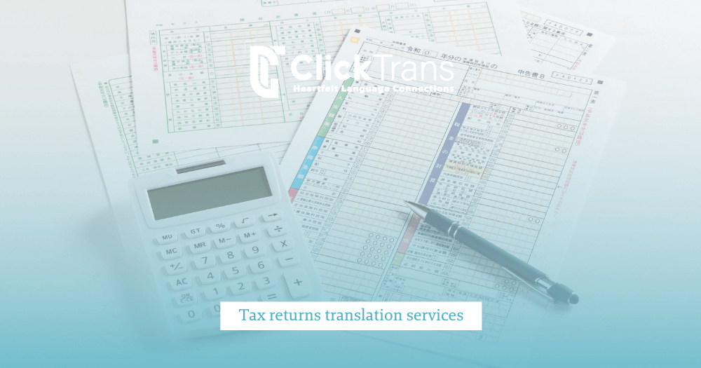 Tax returns translation services