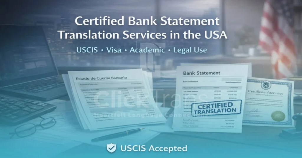 Certified Bank Statement Translation Services in the USA